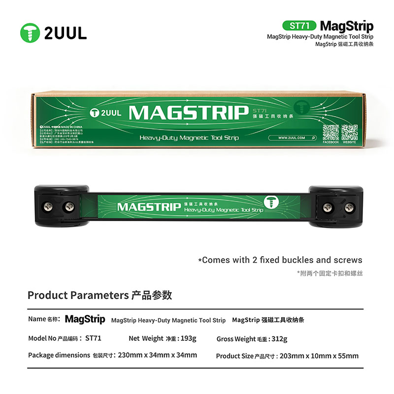 Electronics Repair Xbox - 2UUL ST71 Heavy-Duty Magnetic Tool Strip