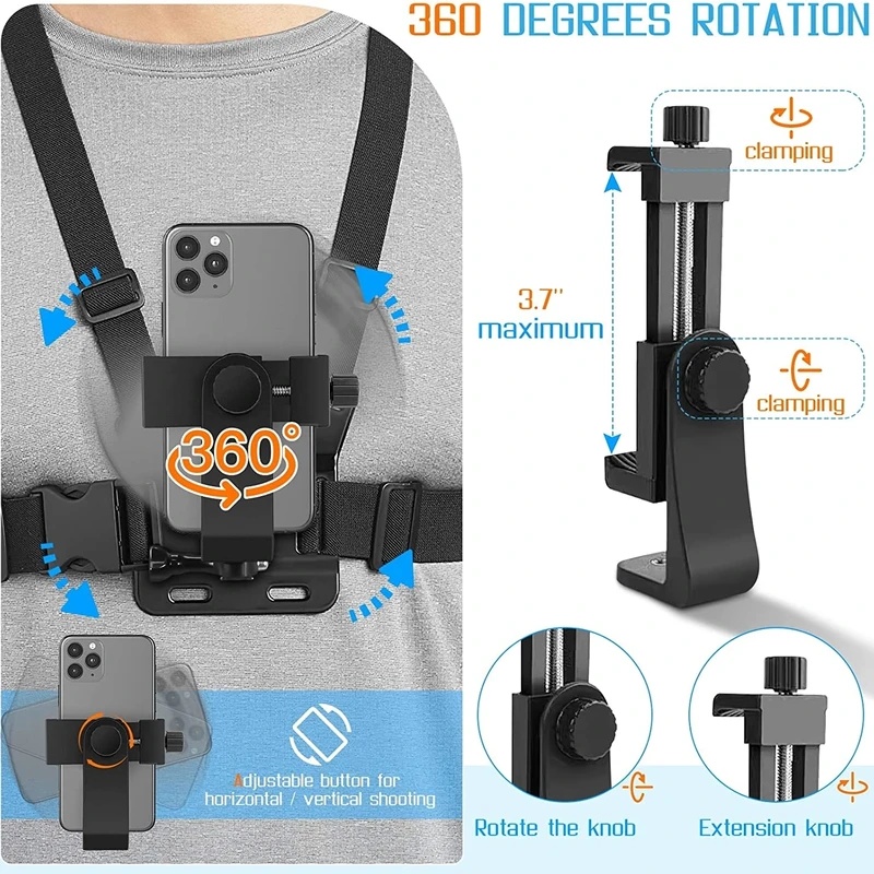 Phone Chest Strap Mount Belt f - огляд і ціна Gopro Action Camera Hero 12 Black